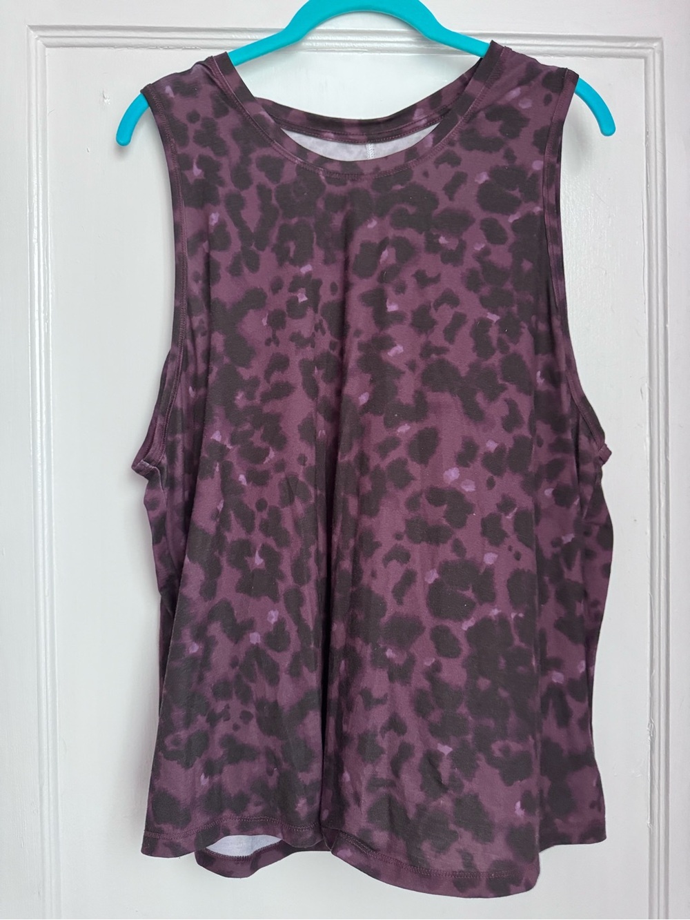 all in motion Purple Leopard Muscle Tank